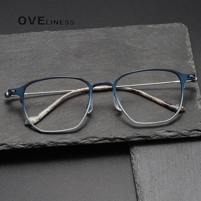 Oveliness Unisex Full Rim Square Titanium Eyeglasses 20-2317 Full Rim Oveliness   