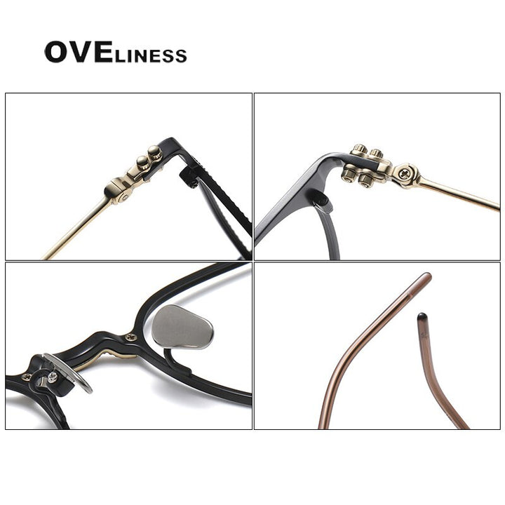 Oveliness Unisex Full Rim Square Titanium Eyeglasses 162 Full Rim Oveliness   