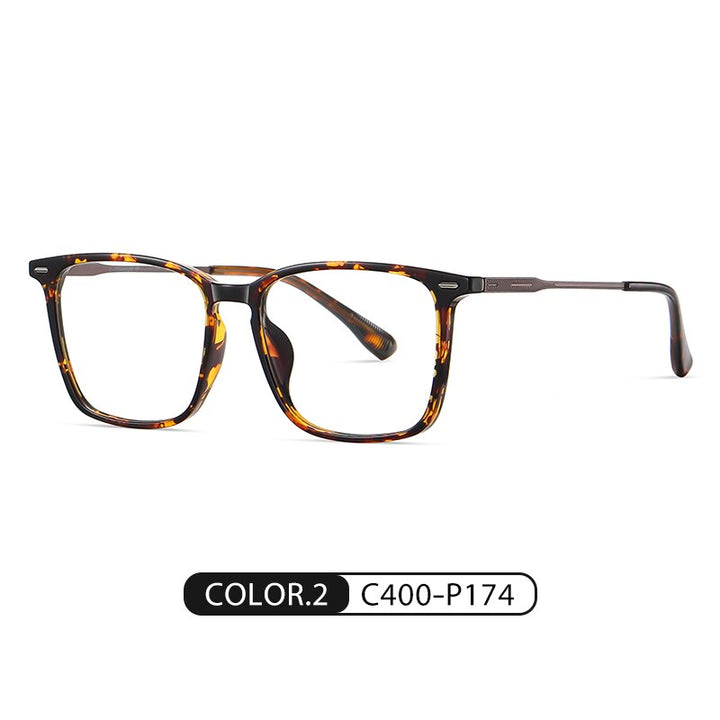 Zirosat Unisex Full Rim Square Tr 90 Titanium Eyeglasses St6201 Full Rim Zirosat C2  