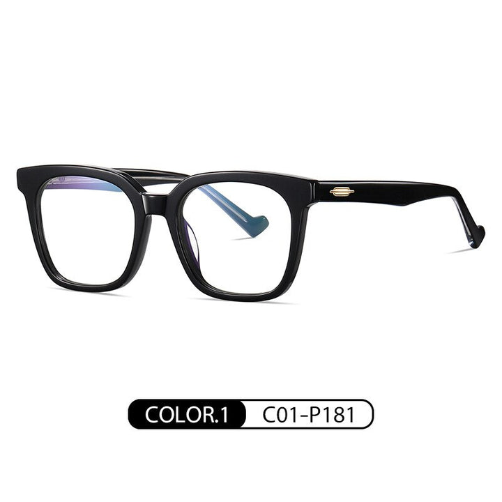 Bclear Unisex Full Rim Square Acetate Eyeglasses Wd8804 Full Rim Bclear C1  