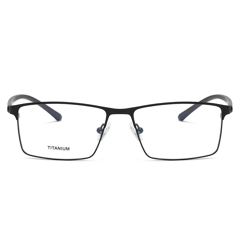 Zirosat Men's Full Rim Square Titanium Eyeglasses P8837 Full Rim Zirosat   