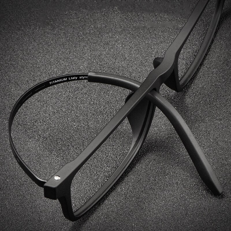 Hotony Unisex Full Rim Square Tr 90 Titanium Eyeglasses 8822t Full Rim Hotony   