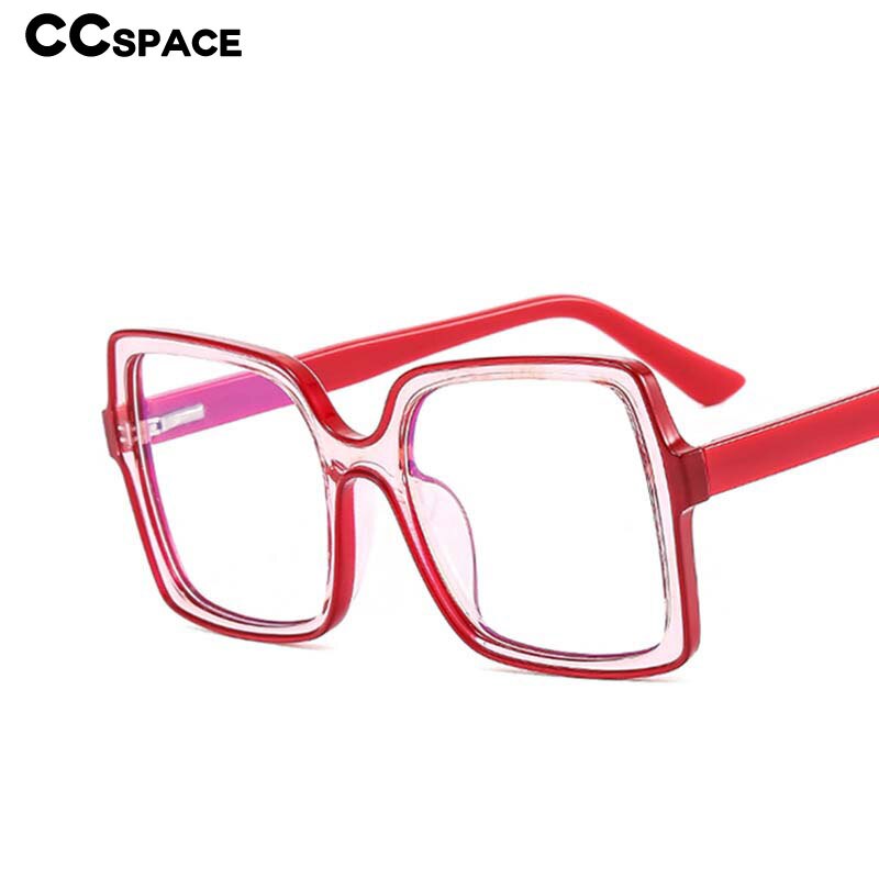 CCSpace Women's Full Rim Square Cat Eye Tr 90 Titanium Eyeglasses 55151 Full Rim CCspace   