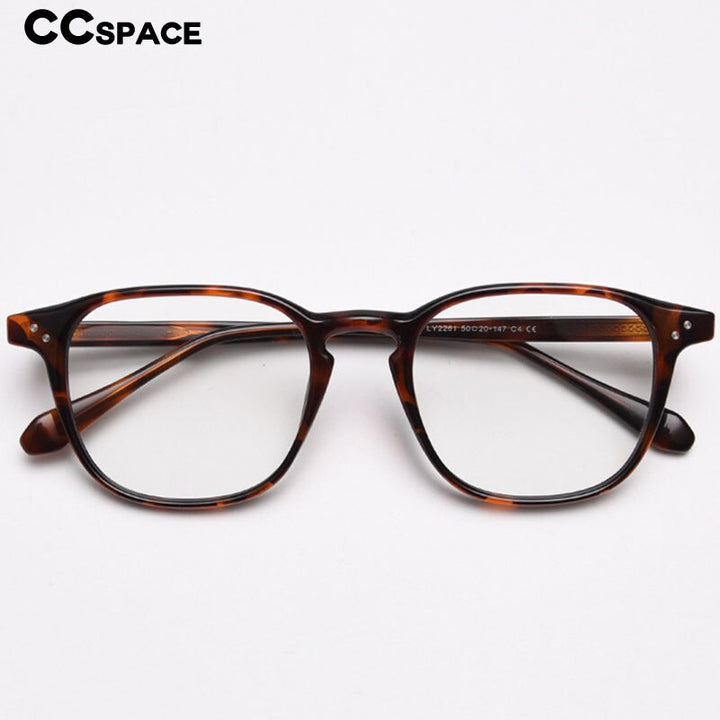 CCSpace Unisex Full Rim Square Cat Eye Tr 90 Titanium Eyeglasses 55694 Full Rim CCspace   
