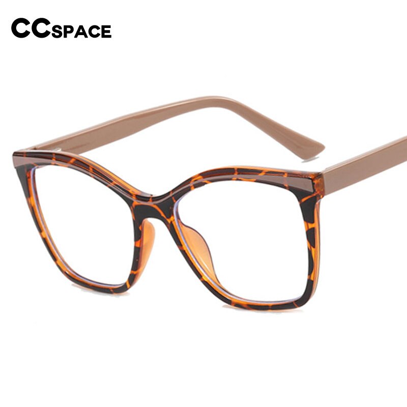 CCSpace Women's Full Rim Square Cat Eye Tr 90 Titanium Eyeglasses 55169 Full Rim CCspace   