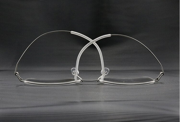Muzz Men's Full Rim Square Titanium Alloy Screwless Frame Eyeglasses 3in3 Full Rim Muzz   
