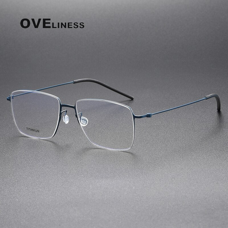 Oveliness Unisex Full Rim Square Titanium Eyeglasses 5508 Full Rim Oveliness blue  