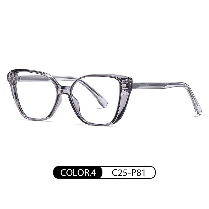 Hotony Women's Full Rim Square Cat Eye Tr 90 Eyeglasses Trbc908 Full Rim Hotony C4  