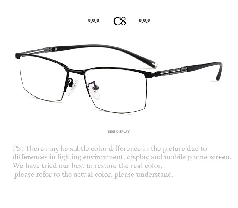 Hotochki Men's Full Rim Square Tr 90 Titanium Frame Eyeglasses T8605t Full Rim Hotochki   