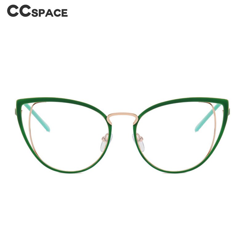CCSpace Women's Full Rim Square Cat Eye Alloy Eyeglasses 55583 Full Rim CCspace   