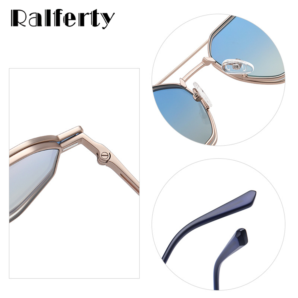 Ralferty Unisex Full Rim Hexagon Alloy Eyeglasses With Clip On Polarized Sunglasses Clip On Sunglasses Ralferty   