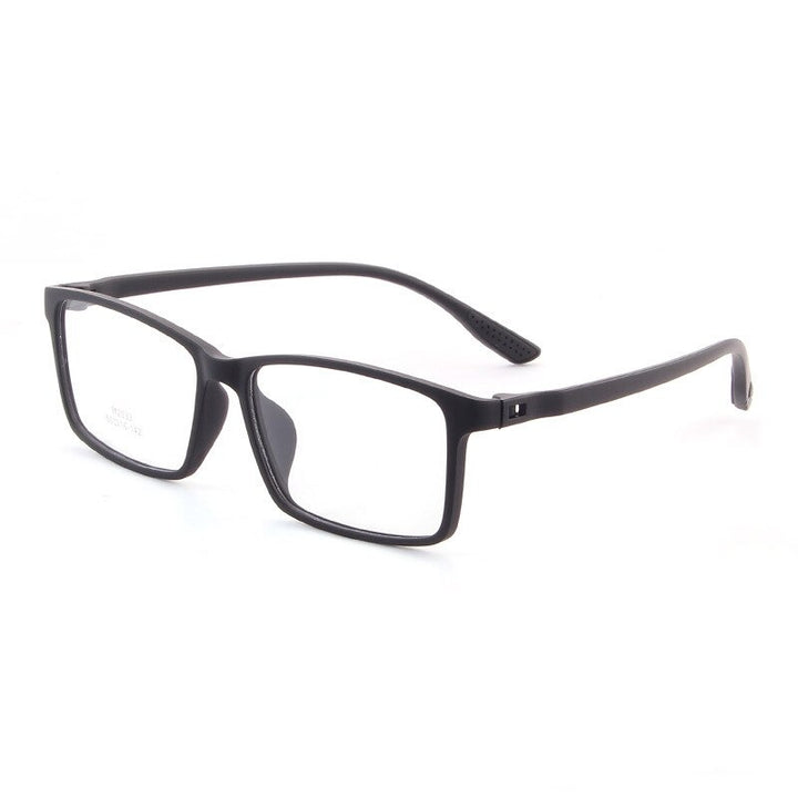 KatKani Unisex Full Rim Square Tr 90 Hyperopic Reading Glasses 2033 Reading Glasses KatKani Eyeglasses 0 Black 