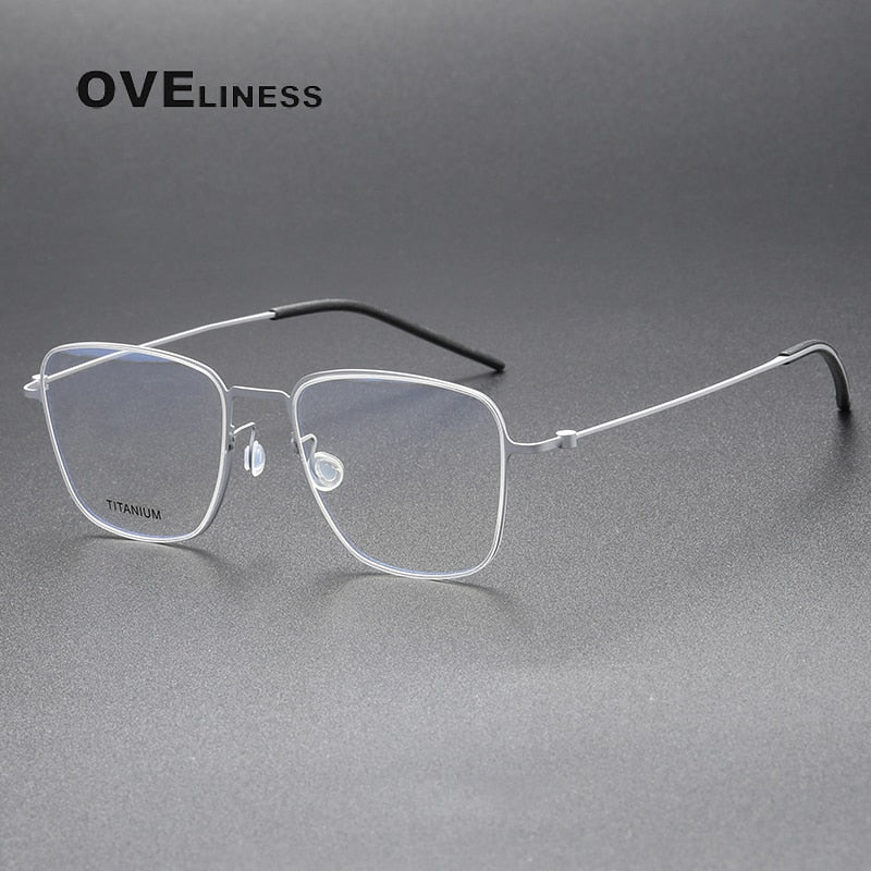 Oveliness Unisex Full Rim Square Titanium Eyeglasses 5506 Full Rim Oveliness   