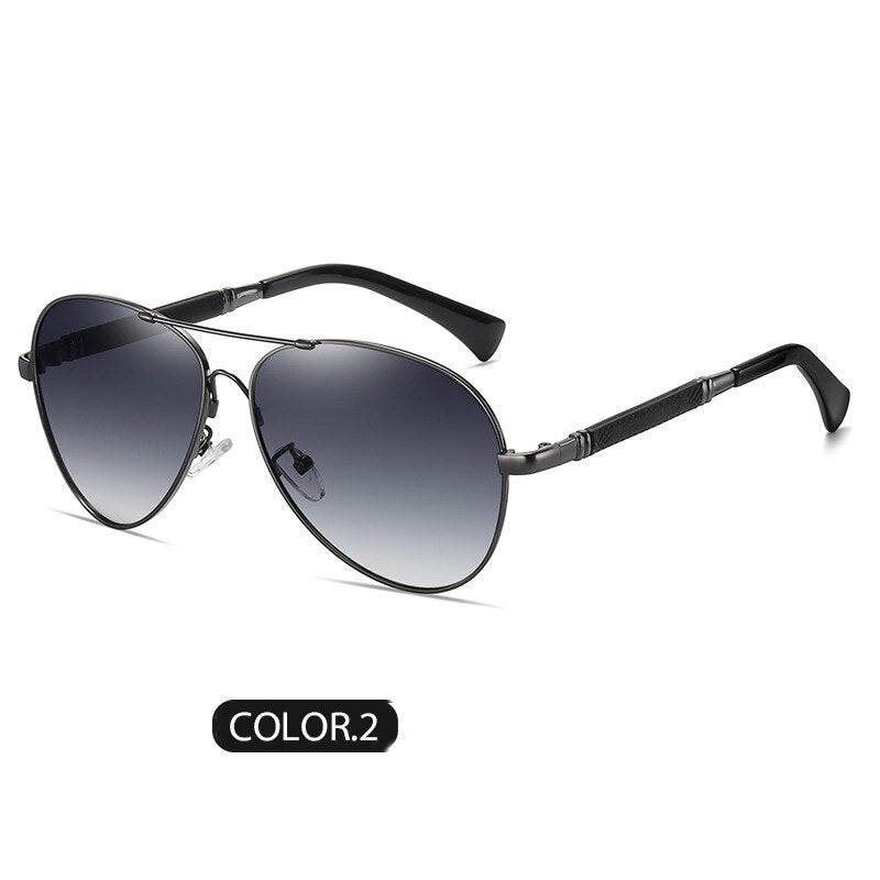 Bclear Men's Full Rim Oval Square Polarized Double Bridge Alloy Sunglasses Wd8516 Sunglasses Bclear Color 2  