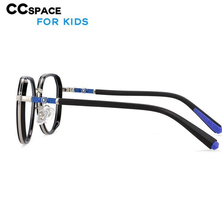 CCSpace Children's Boy's Full Rim Round Square Tr 90 Titanium Frame Eyeglasses 54346 Full Rim CCspace   