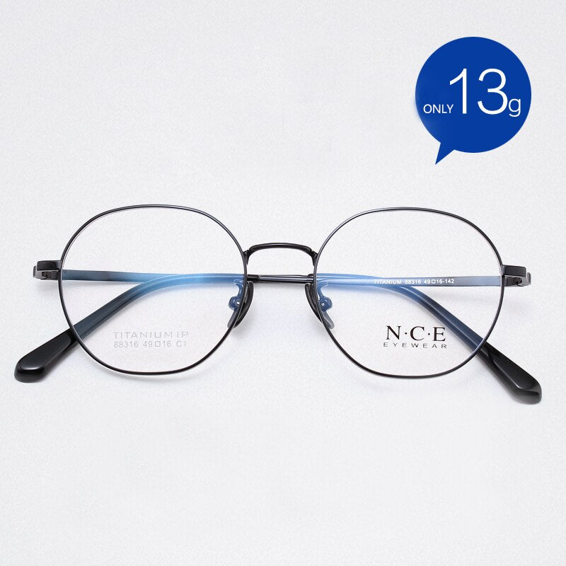 Zirosat Unisex Eyeglasses Frame Pure Titanium 88316 Full Rim Zirosat   