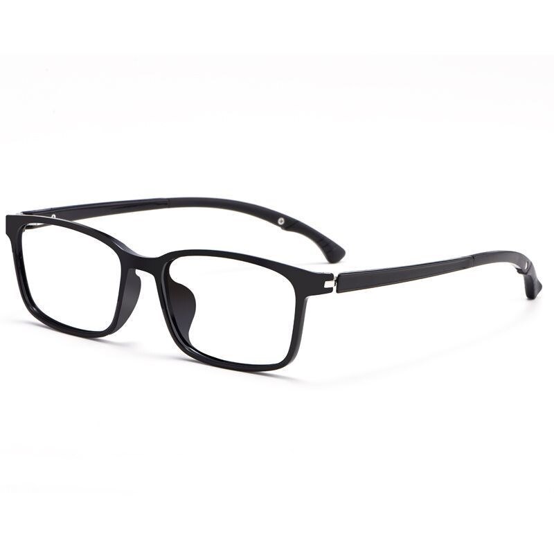 Yimaruili Unisex Full Rim Square Tr 90 Adjustable Temple Eyeglasses 5106 Full Rim Yimaruili Eyeglasses Brihgt Black  