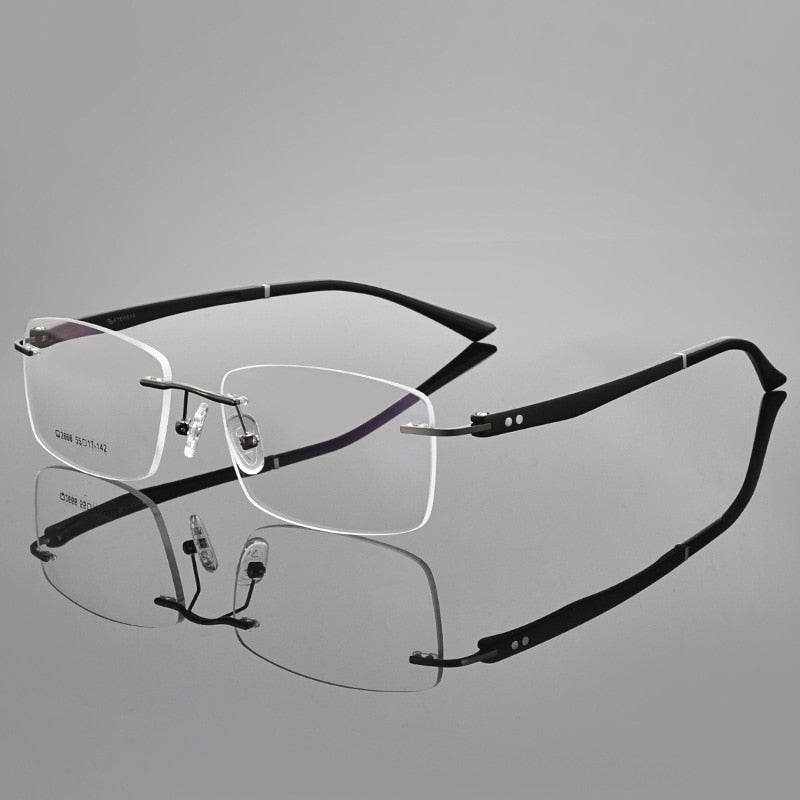 Gmei Men's Rimless Square Eyeglasses Q2666 – FuzWeb