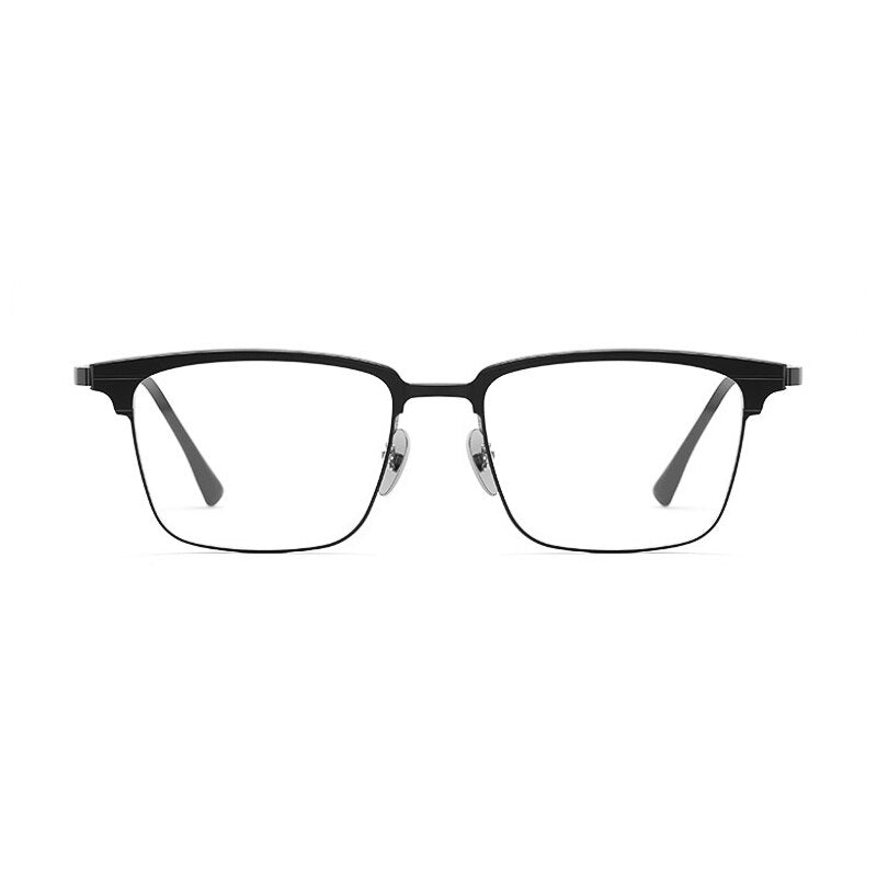 KatKani Unisex Full Rim  Square Titanium  Eyeglasses 9205 Full Rim KatKani Eyeglasses Black  