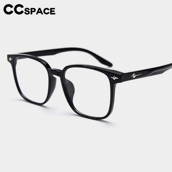 CCSpace Unisex Full Rim Square Tr 90 Titanium Eyeglasses 56634 Full Rim CCspace   