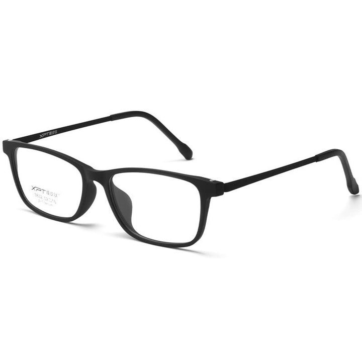 KatKani Unisex Full Rim Square Tr 90 Titanium  Reading Glasses Anti Blue Light Black 9832xp Reading Glasses KatKani Eyeglasses Black 0.50 