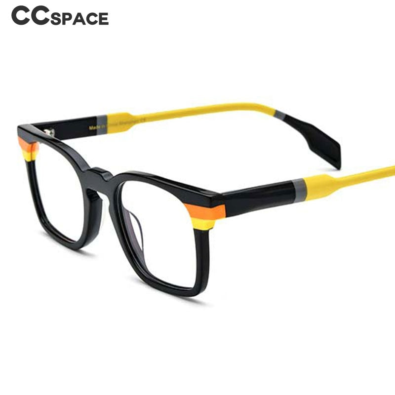 CCspace Women's Full Rim Square Acetate Eyeglasses 55048 Full Rim CCspace   