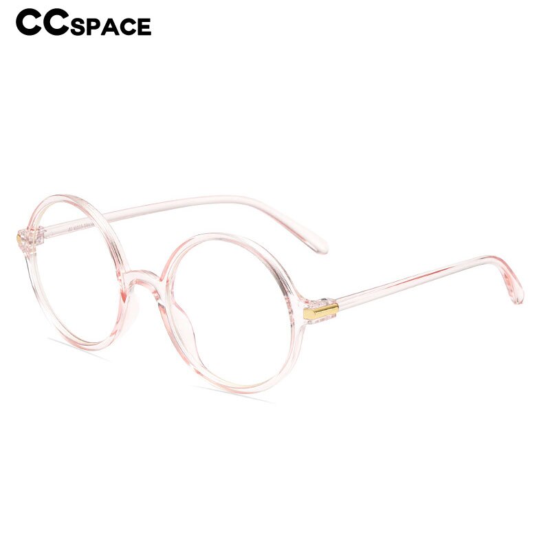 CCSpace Unisex Full Rim Round Resin Frame Eyeglasses 54490 Full Rim CCspace   