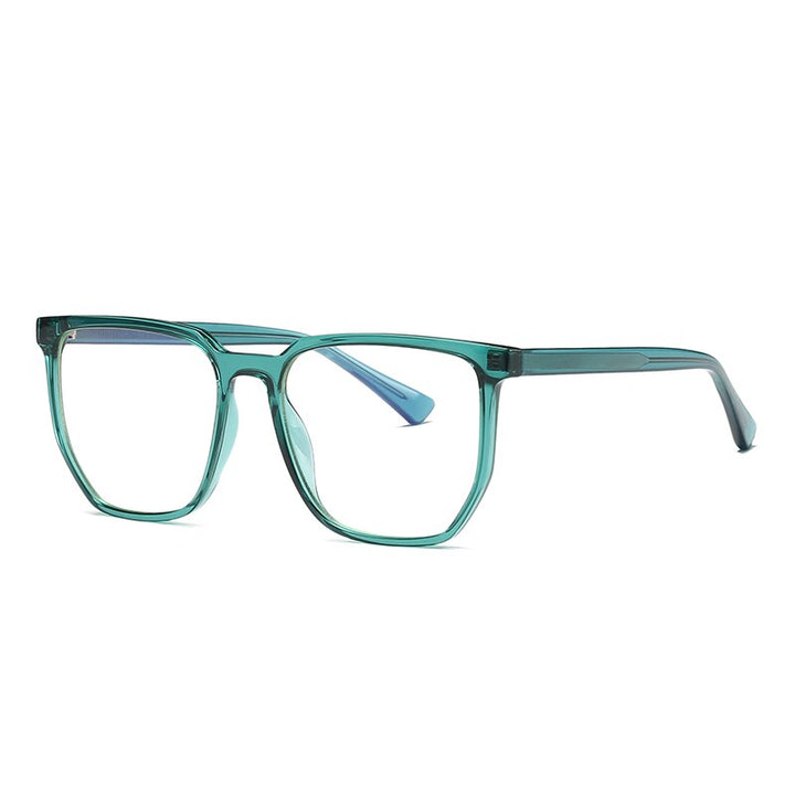 Gmei Unisex Full Rim TR 90 Titanium Square Frame Eyeglasses 2034 Full Rim Gmei Optical C5 Green  