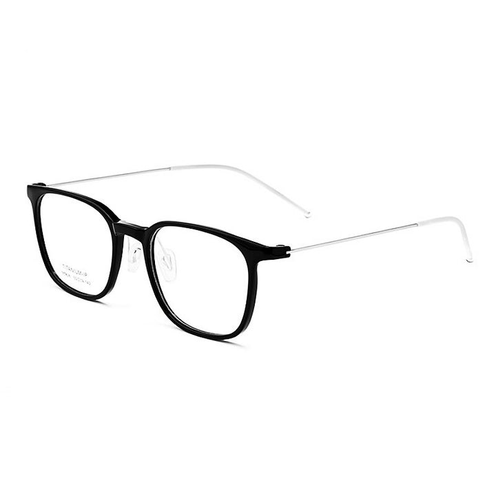 KatKani Unisex Full Rim Square Tr 90 Titanium Eyeglasses 5826 Full Rim KatKani Eyeglasses Black  