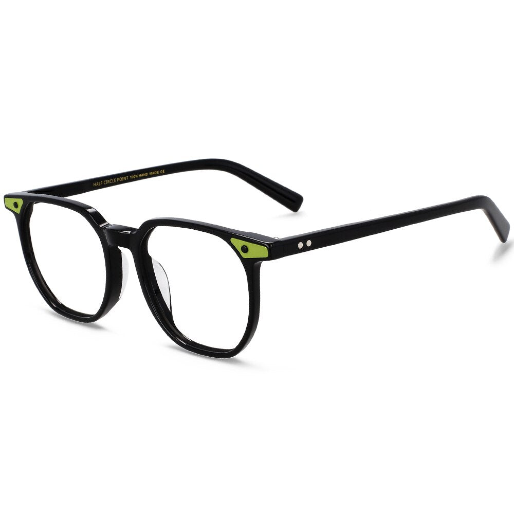 CCSpace Unisex Full Rim Square Handcrafted Acetate Eyeglasses 55310 Full Rim CCspace C1 China 