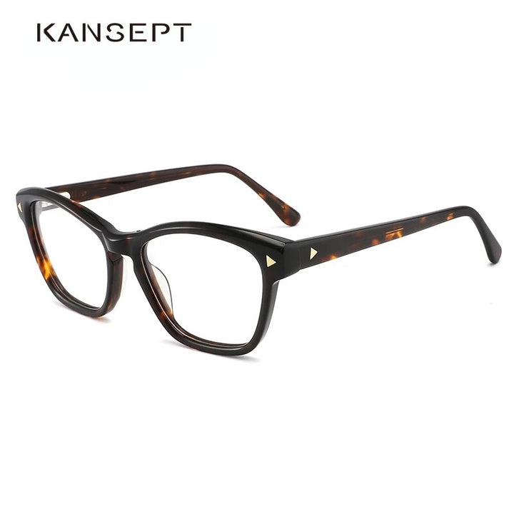 Kansept Unisex Full Rim Square Cat Eye Acetate Eyeglasses Fg1402 Full Rim Kansept   