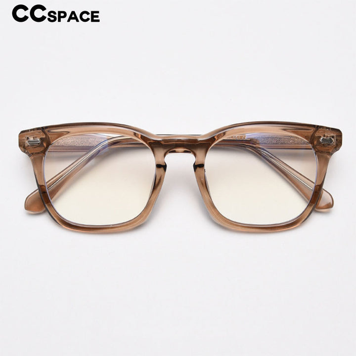CCSpace Unisex Full Rim Square Cat Eye Tr 90 Acetate Eyeglasses 55801 Full Rim CCspace   