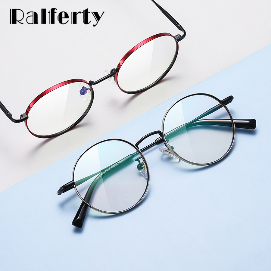 Ralferty Unisex Full Rim Round Titanium Eyeglasses Dt911 Full Rim Ralferty   
