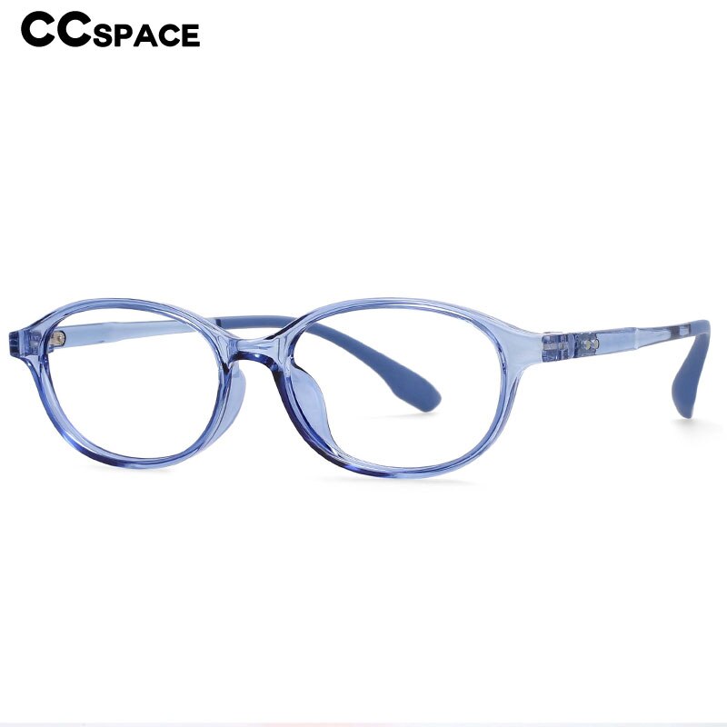 CCSpace Unisex Youth Size Full Rim Oval Tr 90 Titanium Frame Eyeglasses 54466 Full Rim CCspace   