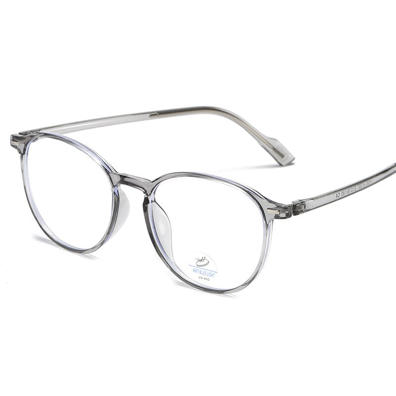 Reven Jate Women's Full Rim Round Square  Tr 90 Alloy Frame Eyeglasses 81267 Full Rim Reven Jate grey  