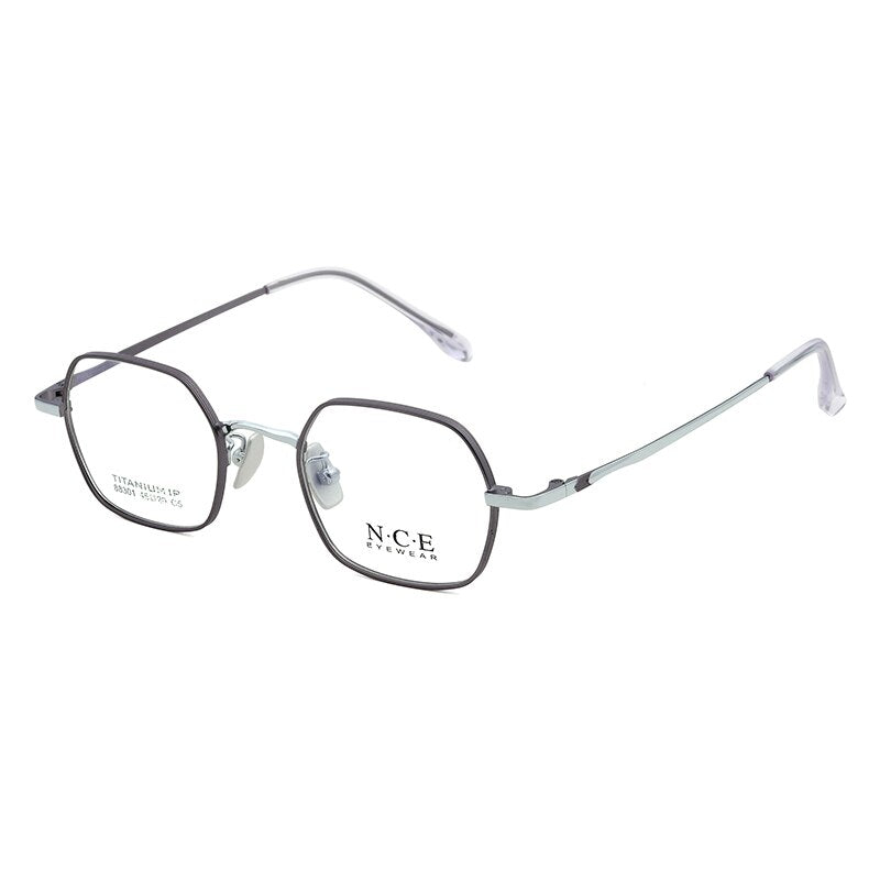 Zirosat Unisex Eyeglasses Frame Pure Titanium 88301 Frame Zirosat grey-silver  