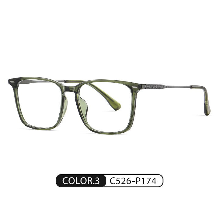 Zirosat Unisex Full Rim Square Tr 90 Titanium Eyeglasses St6201 Full Rim Zirosat C3  