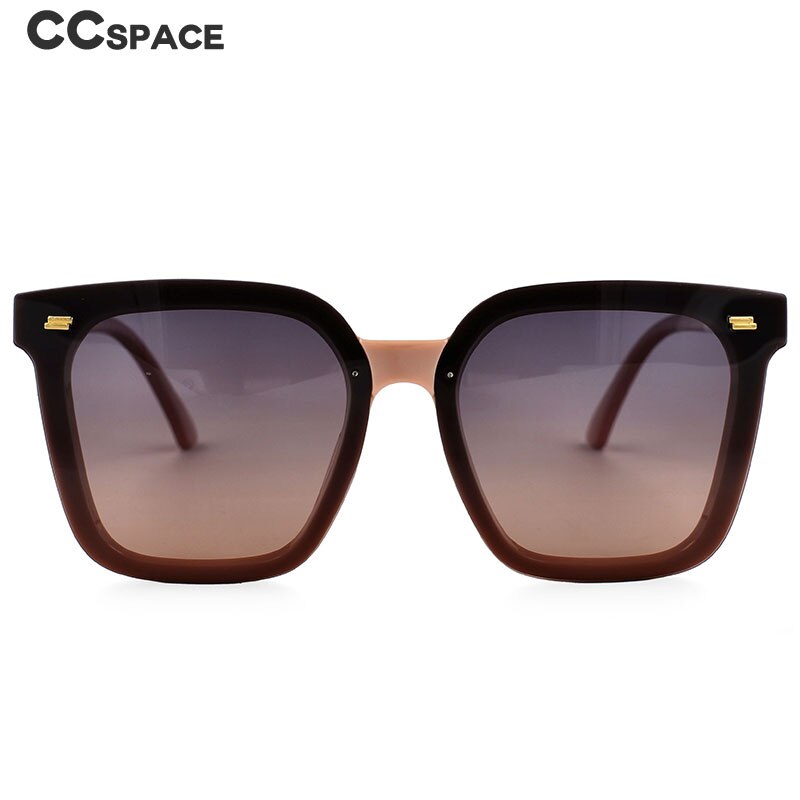 CCSpace Women's Full Rim Square Acetate Frame Polarized Sunglasses 54601 Sunglasses CCspace Sunglasses   