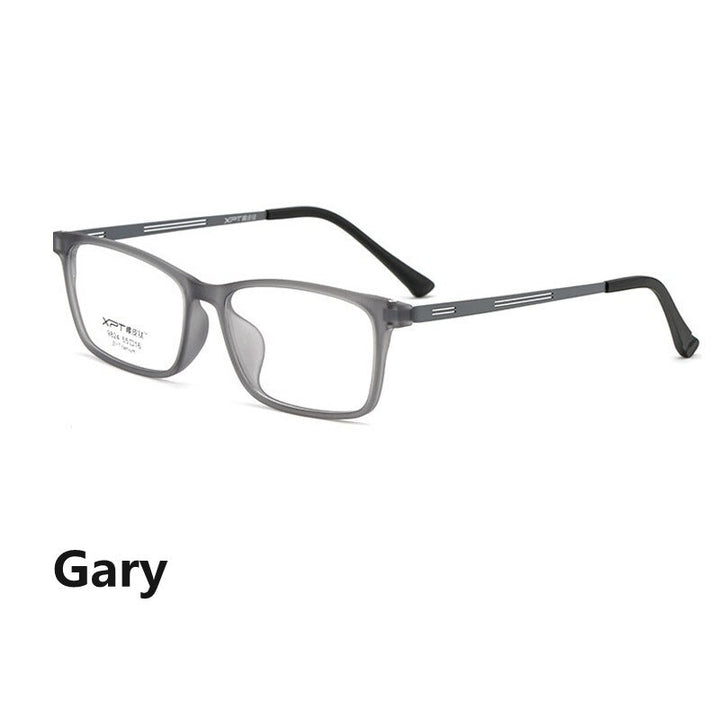 Handoer Unisex Full Rim Square Tr 90 Titanium Hyperopic Photochromic Reading Glasses 9824 0 To +150 Reading Glasses Handoer 0 gray 