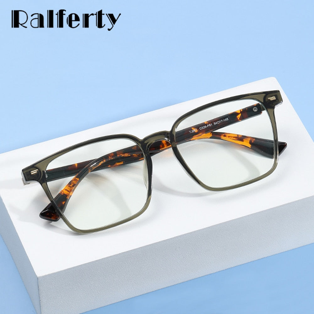 Ralferty Unisex Full Rim Square Tr 90 Acetate Eyeglasses D867 Full Rim Ralferty   