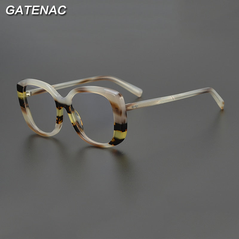 Gatenac Unisex Full Rim Square Cat Eye Acetate Eyeglasses Gxyj981 Full Rim Gatenac   