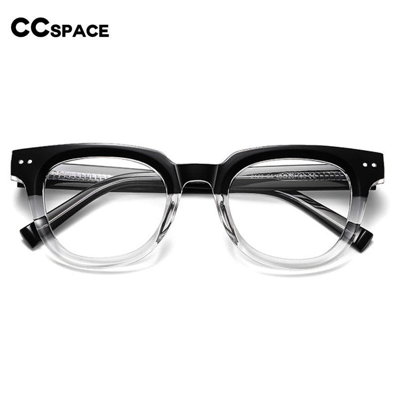 CCSpace Unisex Full Rim Square Tr 90 Titanium Frame Eyeglasses 54560 Full Rim CCspace   