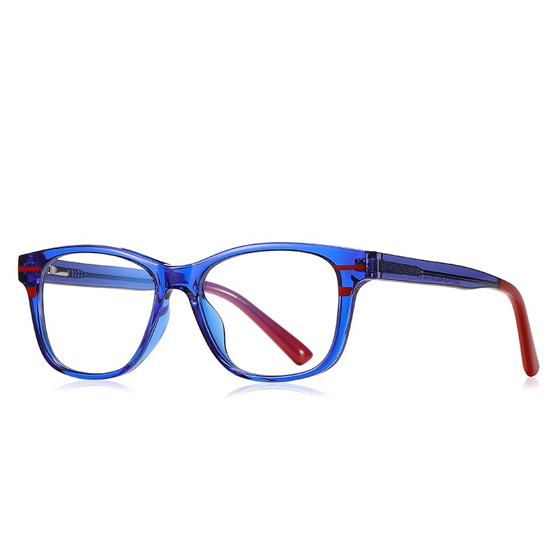 Zirosat Children's Unisex Full Rim Square Tr 90 + Cp Eyeglasses 20211 Full Rim Zirosat C6  