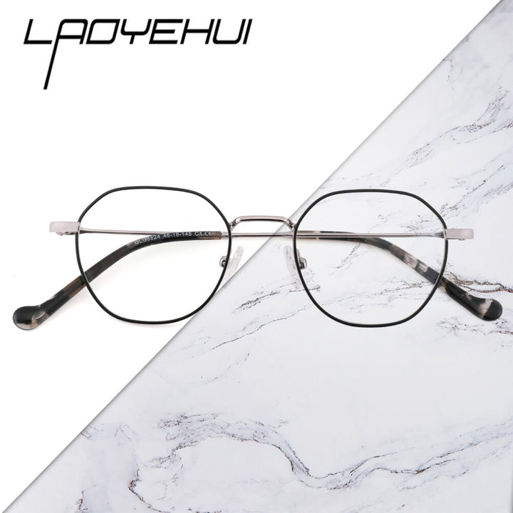 Laoyehui Unisex Full Rim Small Round Alloy Myopic Reading Glasses 8824c1 Reading Glasses Laoyehui   