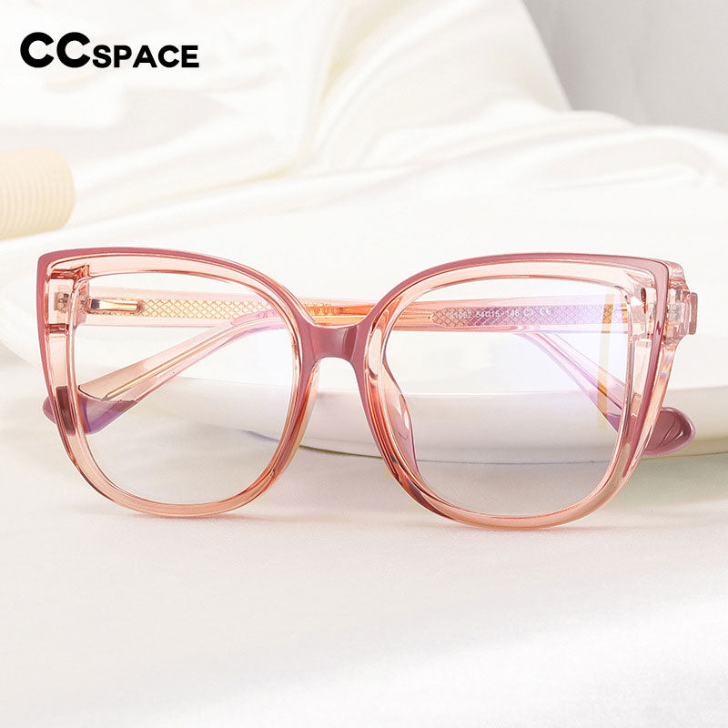 CCspace Women's Full Rim Square Cat Eye Tr 90 Titanium Eyeglasses 55598 Full Rim CCspace   