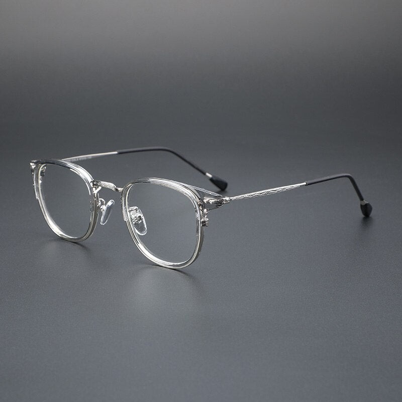 Cubojue Unisex Full Rim Small Square Tr 90 Titanium Hyperopic Reading Glasses M6009 Reading Glasses Cubojue 0 Gray 