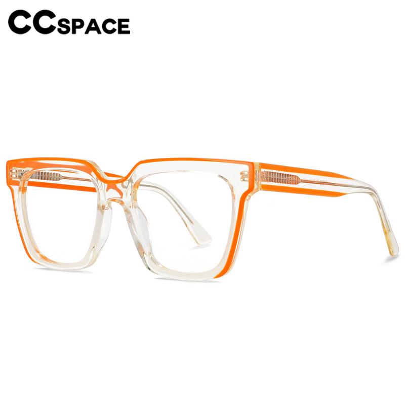 CCSpace Women's Full Rim Square Cat Eye Acetate Eyeglasses 56547 Full Rim CCspace   