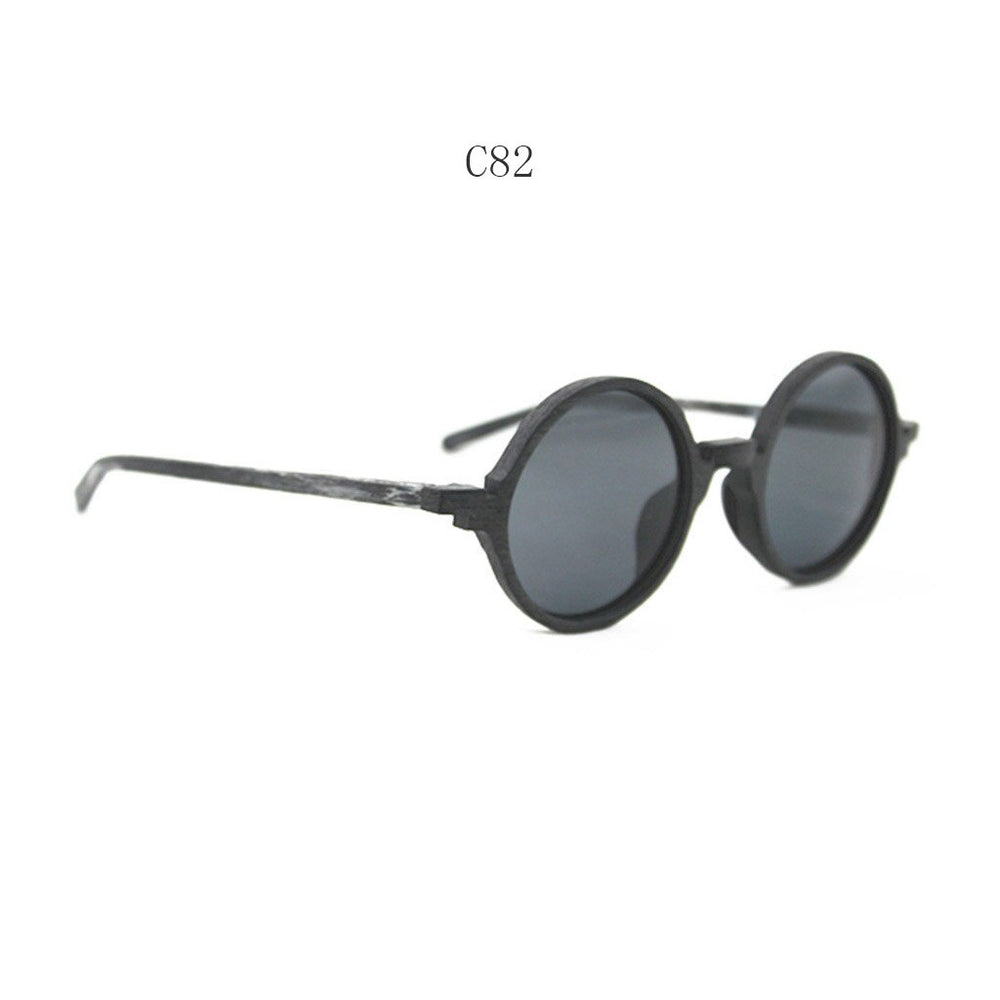 Hdcrafter Unisex Full Rim Round Bamboo Wood Handcrafted Polarized Sunglasses 8843 Sunglasses HdCrafter Sunglasses C82  