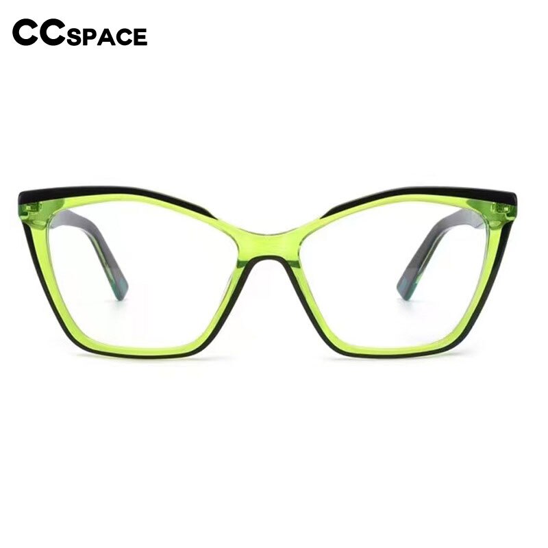 CCSpace Women's Full Rim Square Cat Eye Acetate Eyeglasses 55284 Full Rim CCspace   