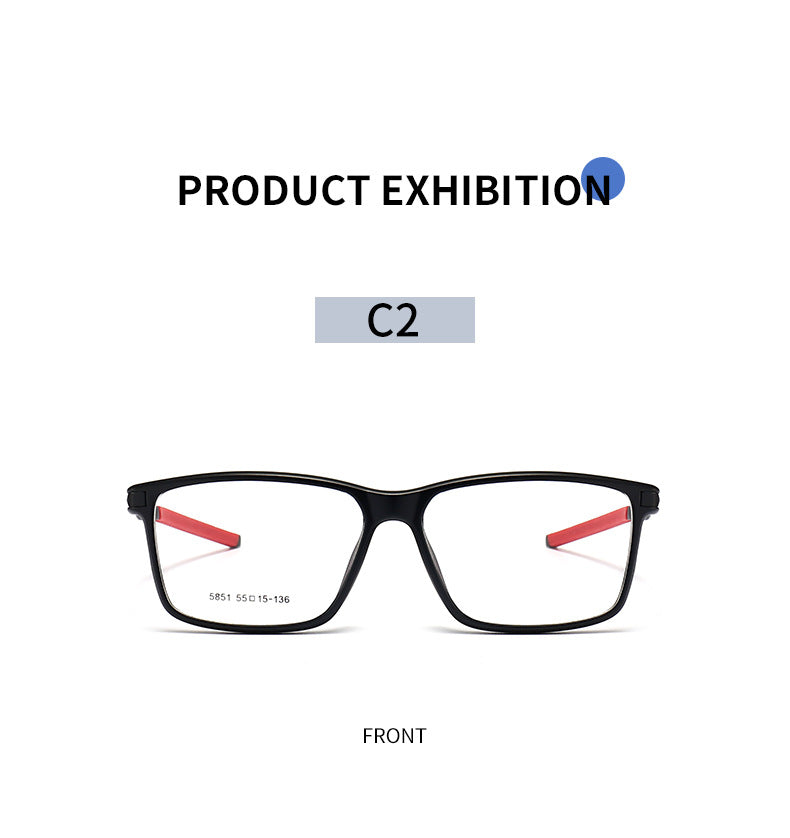 Gmei Men's TR 90 Square Aluminum Magnesium Sport Frame Eyeglasses 5851 Sport Eyewear Gmei Optical   